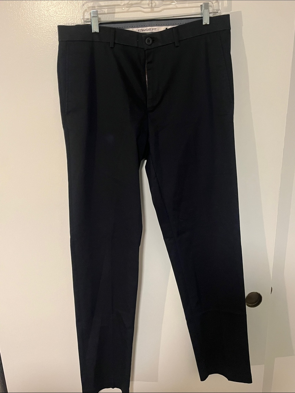 Haggar Men's Dark Navy Dress Pants - Straight Leg